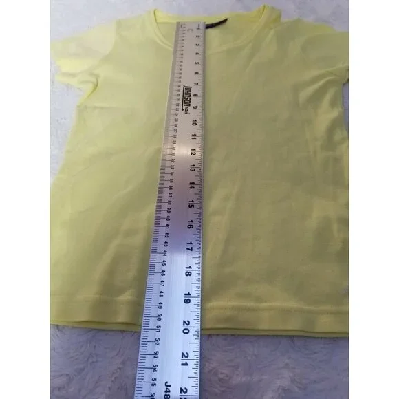 Saint James Womens Ajaccio II T-Shirt Size 4 Yellow Round Neck Short Sleeve - Picture 6 of 7